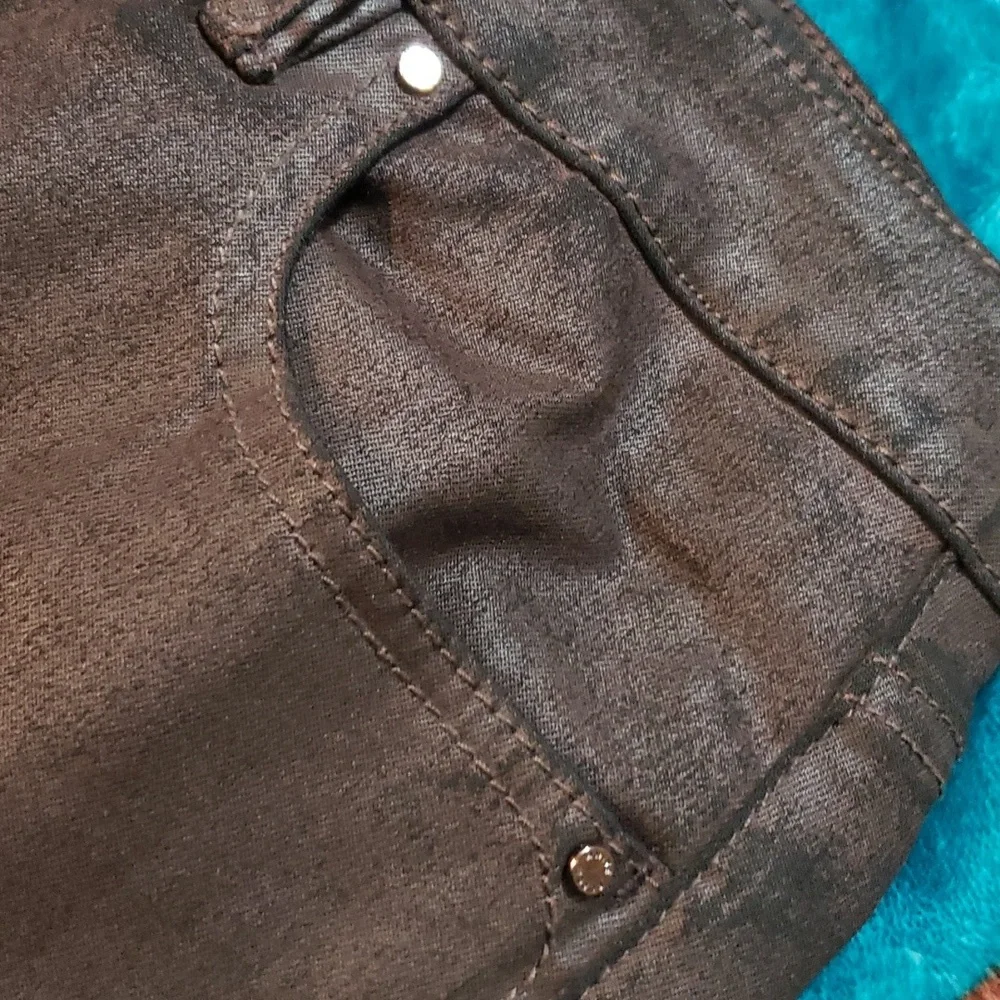 White House Black Market 59% Modal Chocolate Button-fly Slacks - #59-T💛 - Picture 5 of 9